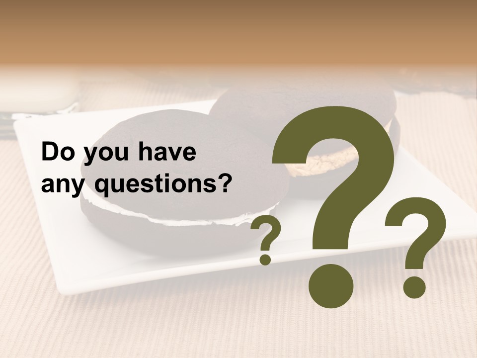 Glass Vanilla Sweets PowerPoint Template