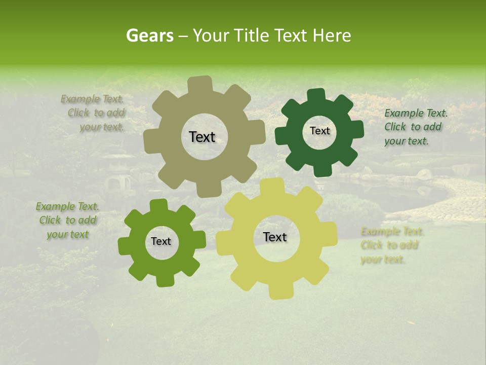 Park Bridge Bush PowerPoint Template