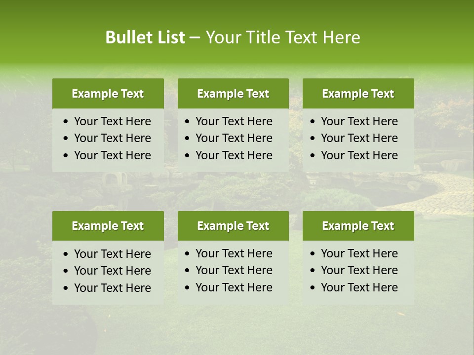 Park Bridge Bush PowerPoint Template