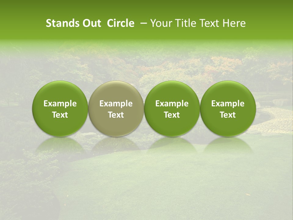 Park Bridge Bush PowerPoint Template