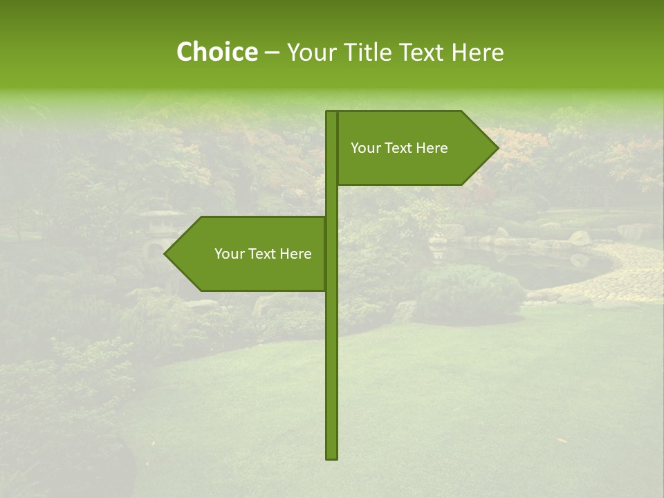 Park Bridge Bush PowerPoint Template