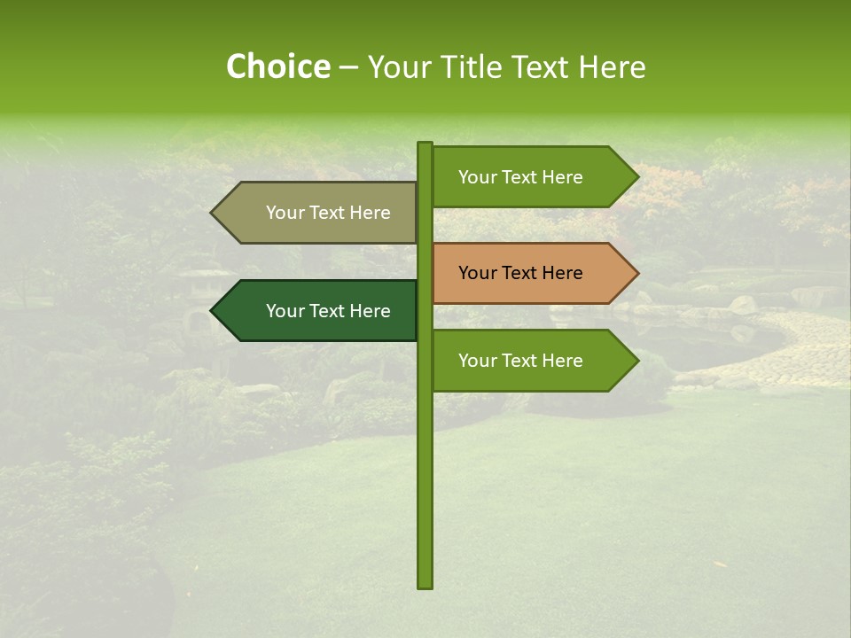Park Bridge Bush PowerPoint Template