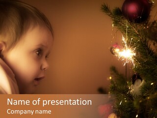 Girl Infant Celebration PowerPoint Template