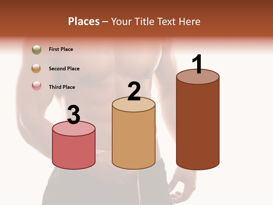 Bodybuilding Slim Asian PowerPoint Template