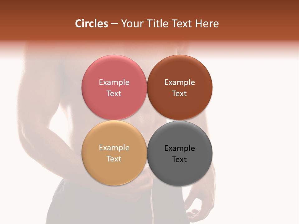 Bodybuilding Slim Asian PowerPoint Template