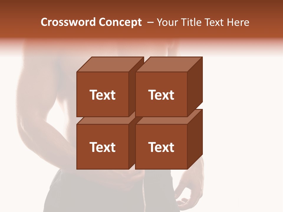 Bodybuilding Slim Asian PowerPoint Template