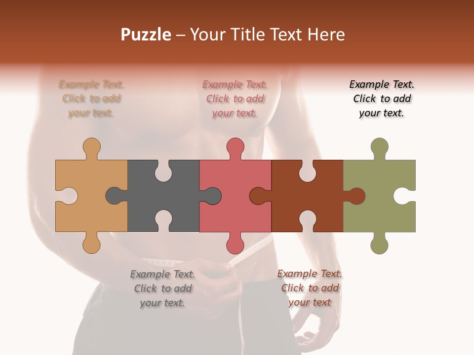 Bodybuilding Slim Asian PowerPoint Template