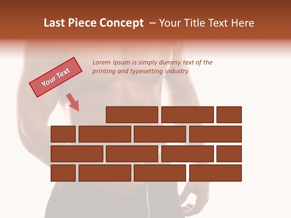 Bodybuilding Slim Asian PowerPoint Template