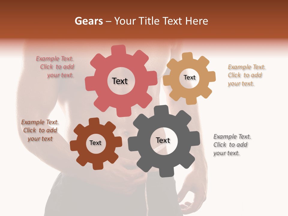 Bodybuilding Slim Asian PowerPoint Template