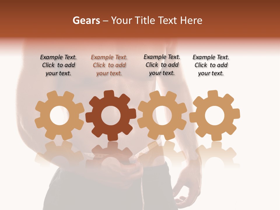 Bodybuilding Slim Asian PowerPoint Template