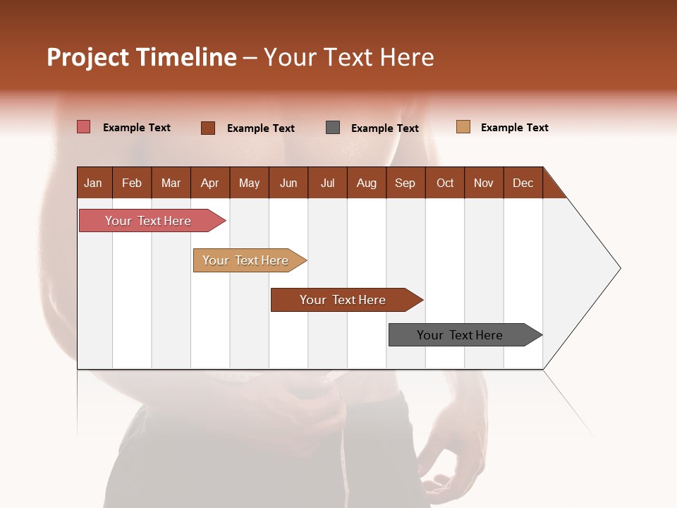 Bodybuilding Slim Asian PowerPoint Template