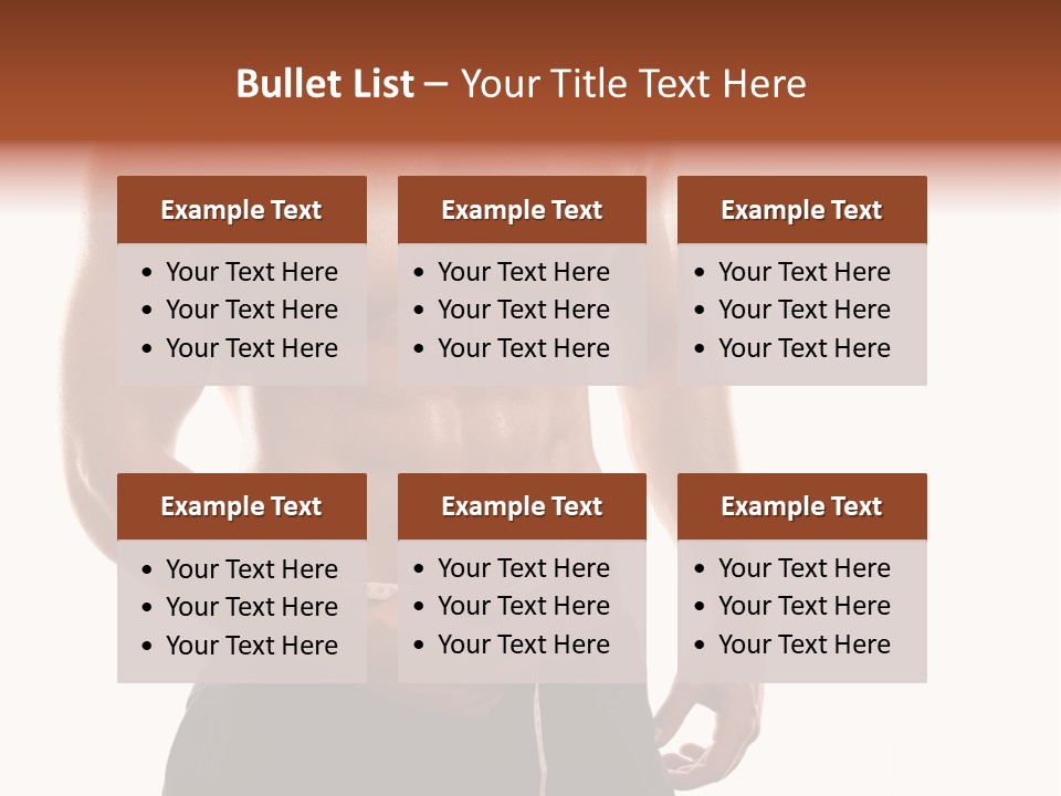 Bodybuilding Slim Asian PowerPoint Template