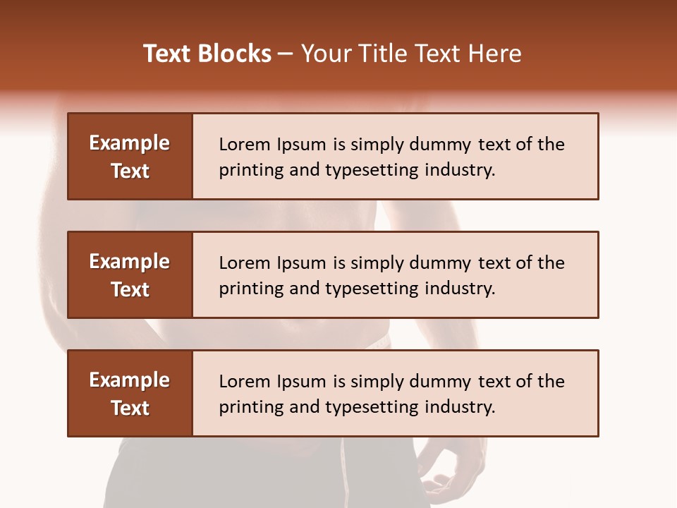 Bodybuilding Slim Asian PowerPoint Template