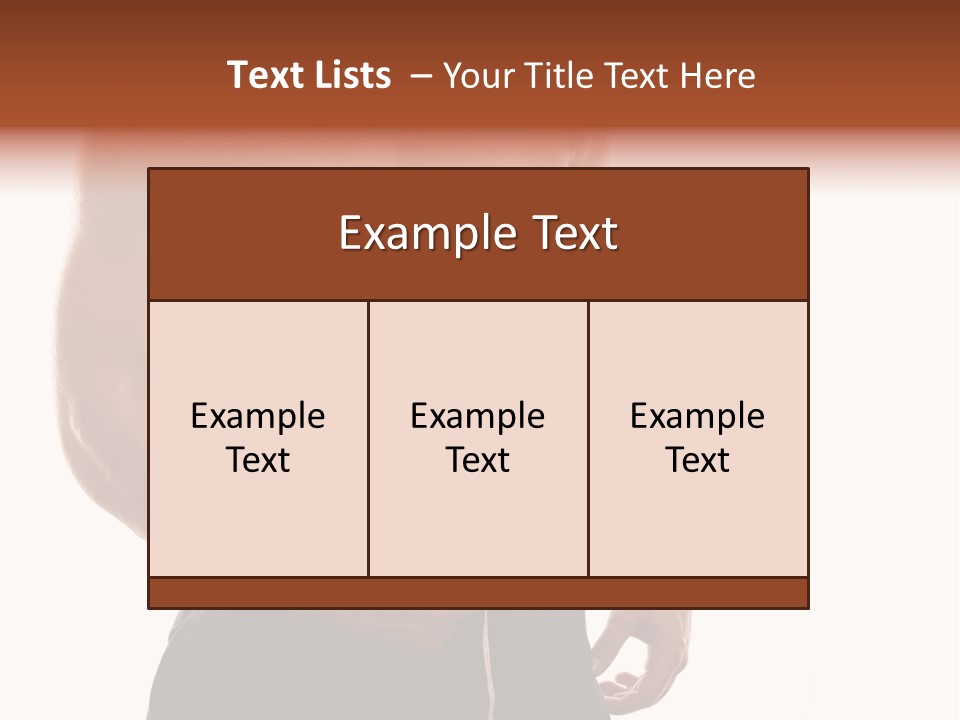 Bodybuilding Slim Asian PowerPoint Template