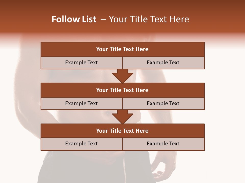 Bodybuilding Slim Asian PowerPoint Template