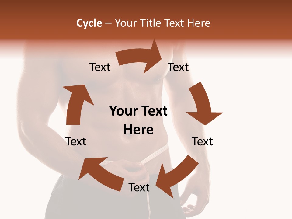 Bodybuilding Slim Asian PowerPoint Template