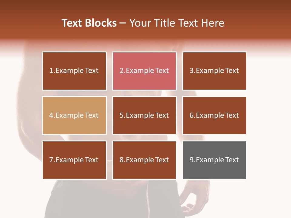 Bodybuilding Slim Asian PowerPoint Template