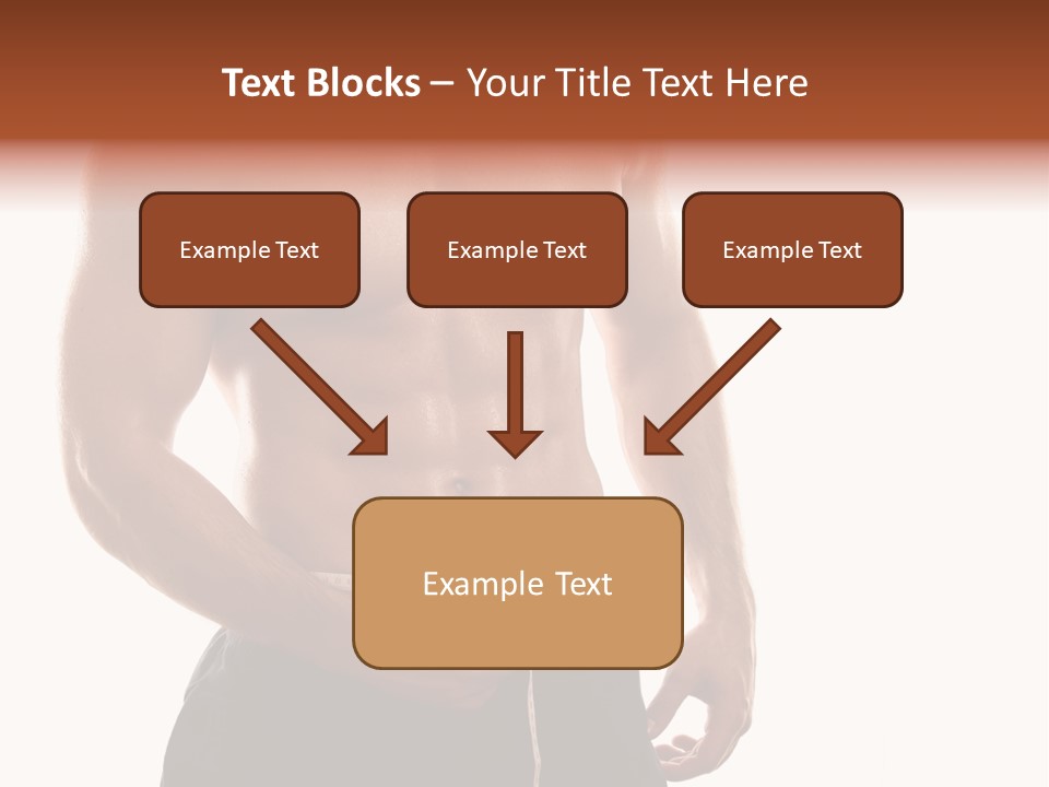 Bodybuilding Slim Asian PowerPoint Template
