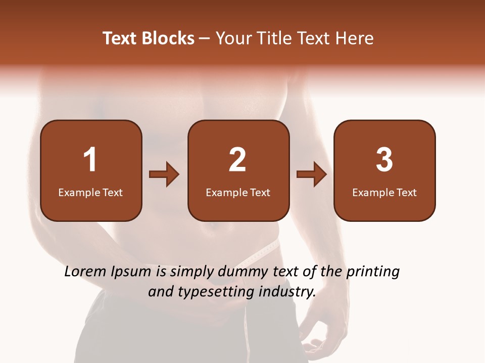Bodybuilding Slim Asian PowerPoint Template
