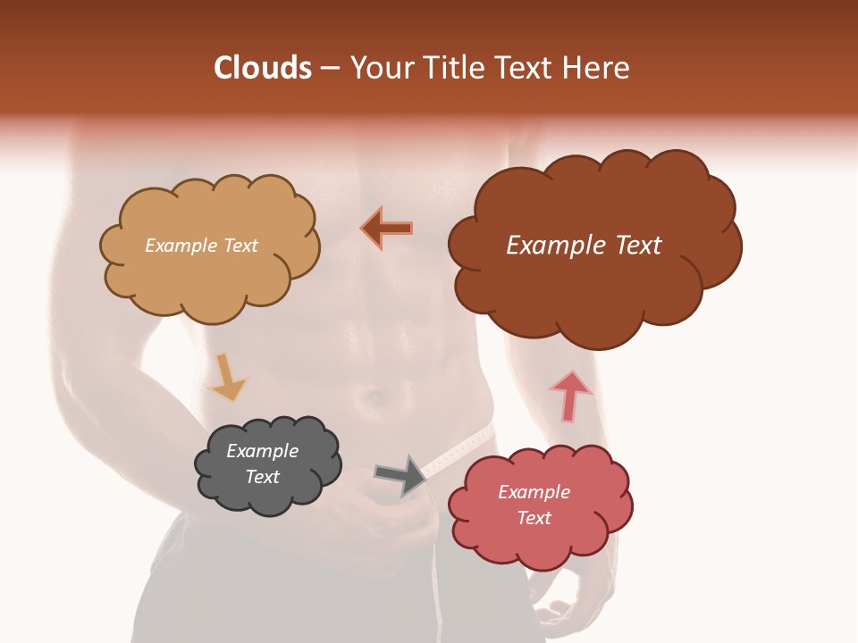 Bodybuilding Slim Asian PowerPoint Template