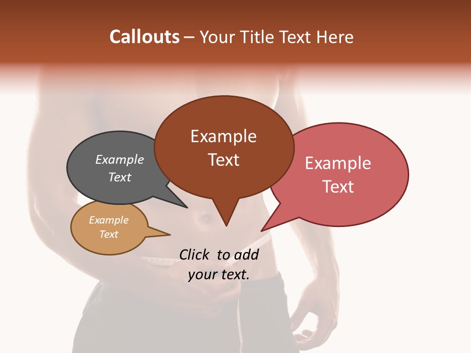 Bodybuilding Slim Asian PowerPoint Template