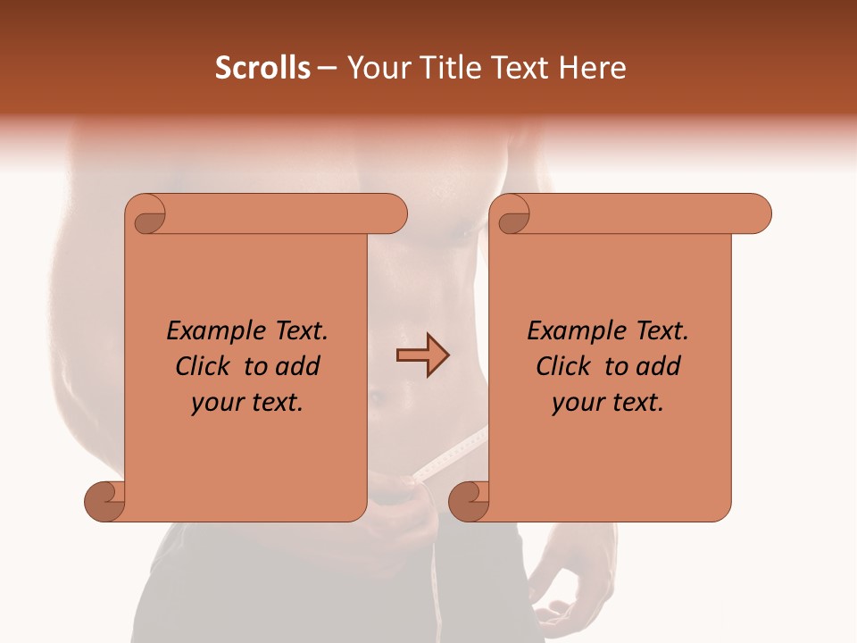 Bodybuilding Slim Asian PowerPoint Template