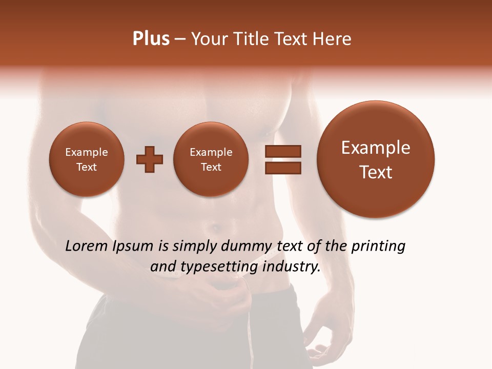 Bodybuilding Slim Asian PowerPoint Template