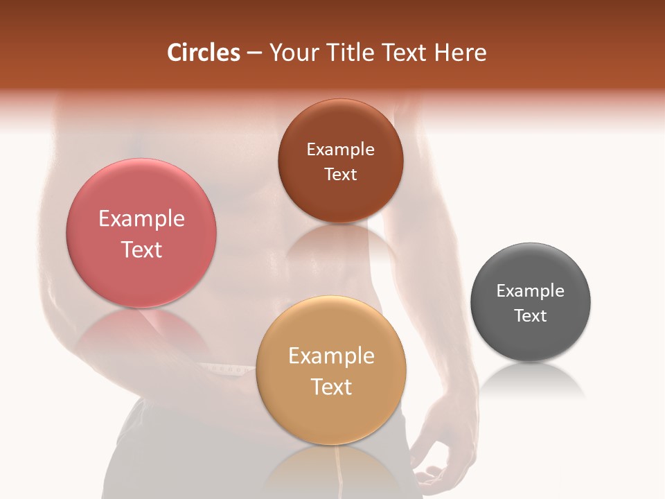 Bodybuilding Slim Asian PowerPoint Template