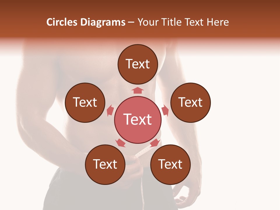 Bodybuilding Slim Asian PowerPoint Template