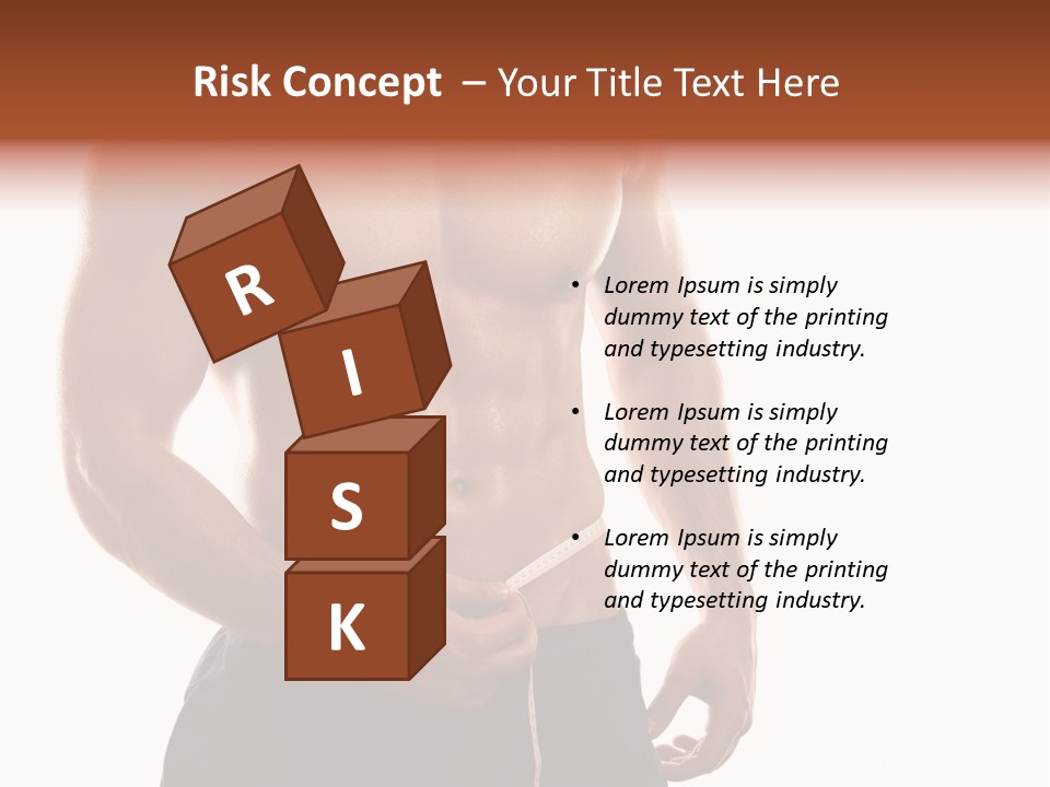 Bodybuilding Slim Asian PowerPoint Template