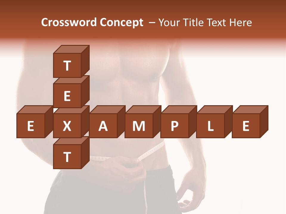 Bodybuilding Slim Asian PowerPoint Template