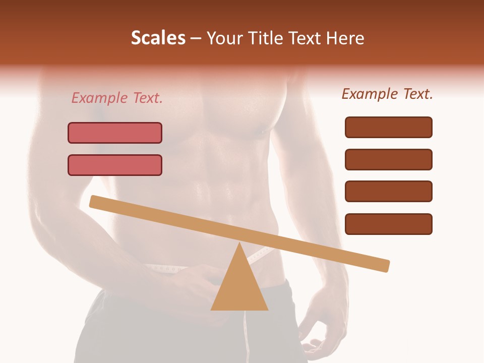 Bodybuilding Slim Asian PowerPoint Template