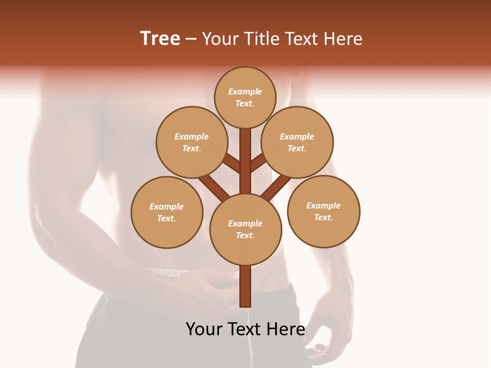 Bodybuilding Slim Asian PowerPoint Template