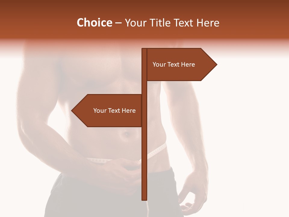 Bodybuilding Slim Asian PowerPoint Template