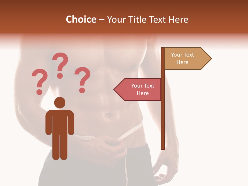 Bodybuilding Slim Asian PowerPoint Template