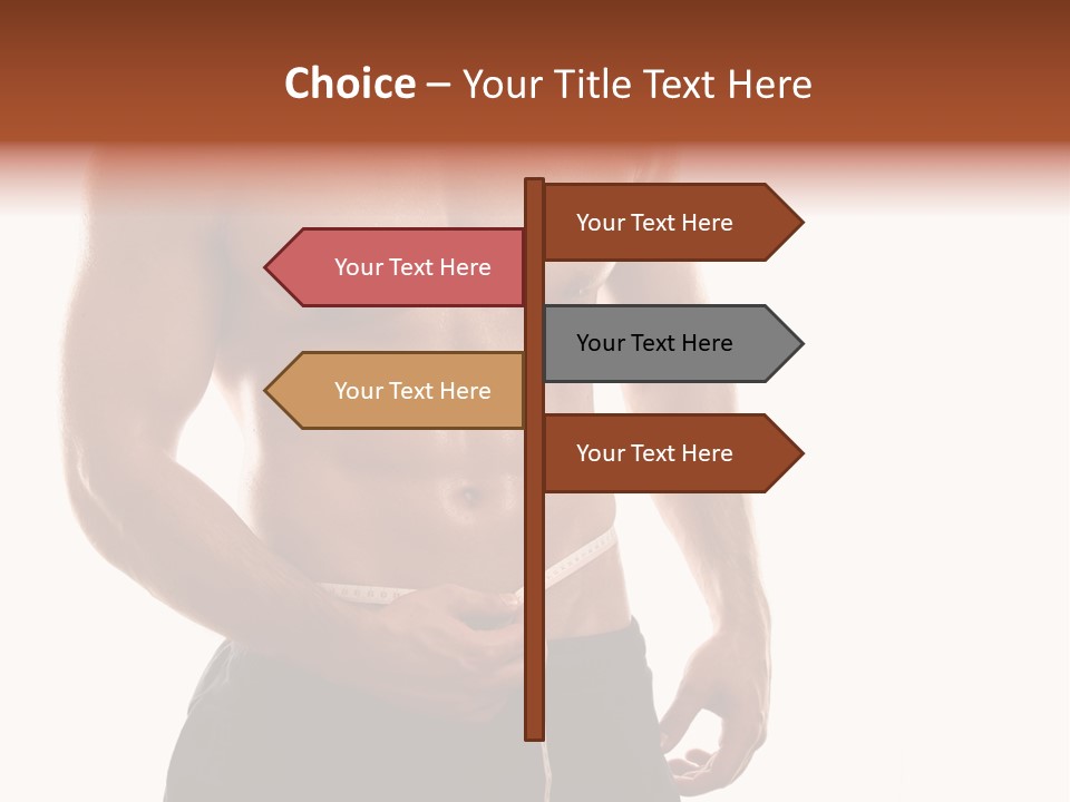 Bodybuilding Slim Asian PowerPoint Template