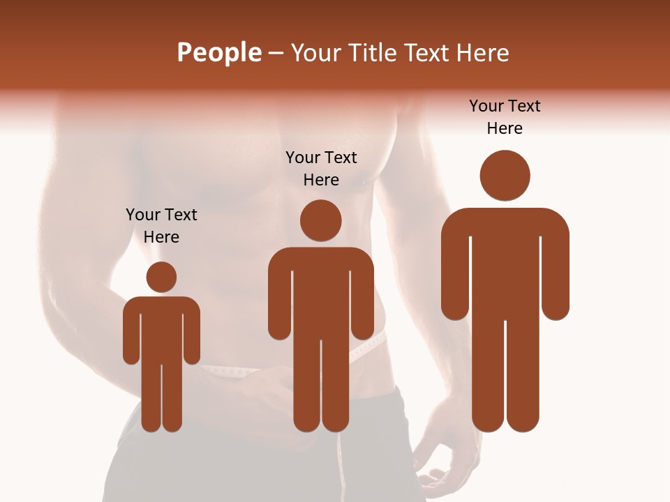 Bodybuilding Slim Asian PowerPoint Template