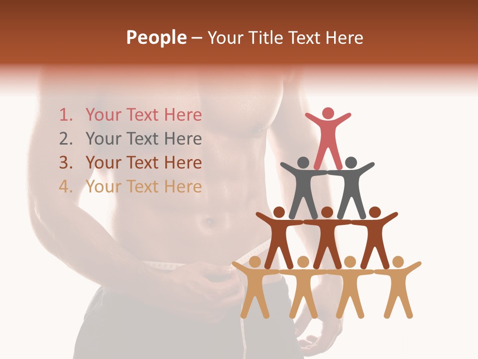 Bodybuilding Slim Asian PowerPoint Template