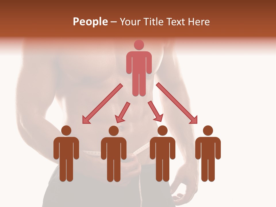 Bodybuilding Slim Asian PowerPoint Template