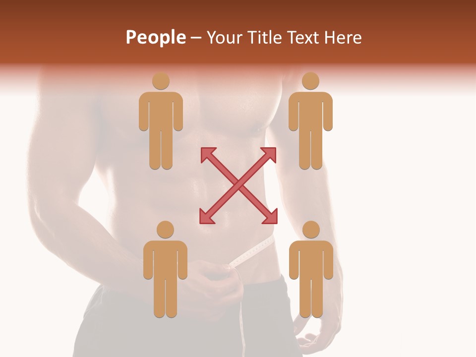 Bodybuilding Slim Asian PowerPoint Template