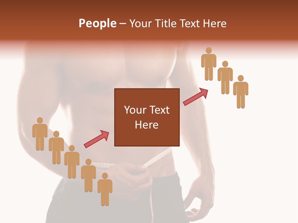 Bodybuilding Slim Asian PowerPoint Template