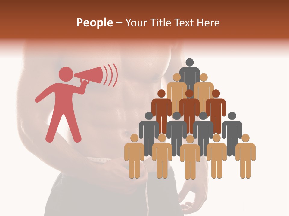 Bodybuilding Slim Asian PowerPoint Template