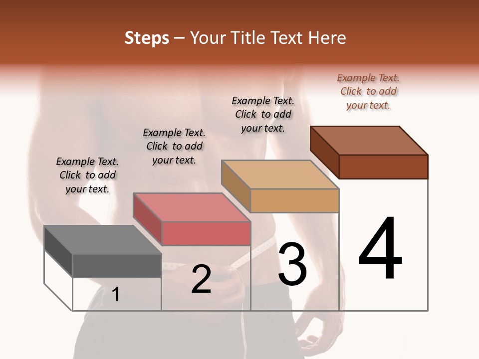 Bodybuilding Slim Asian PowerPoint Template