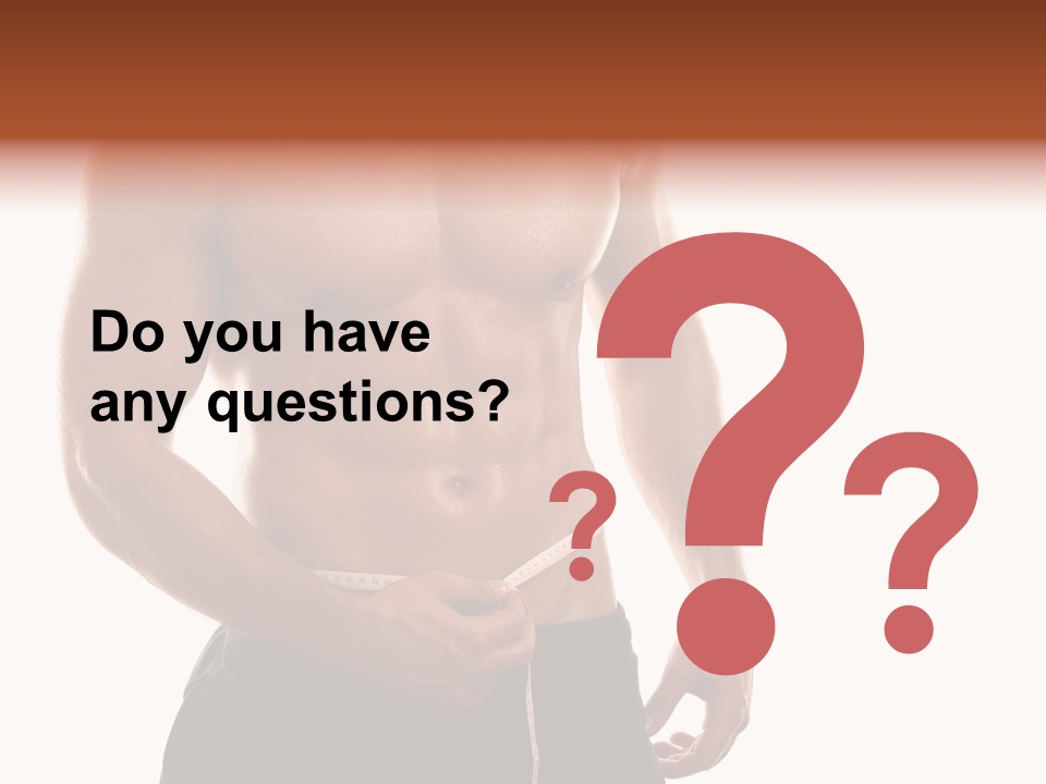 Bodybuilding Slim Asian PowerPoint Template