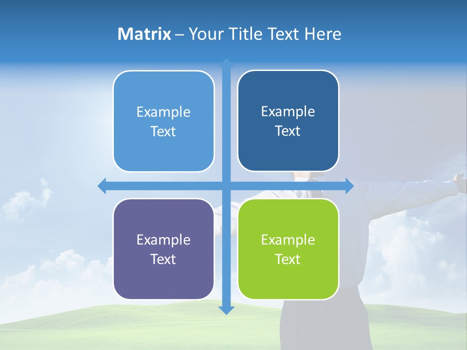 Person Business Blue PowerPoint Template