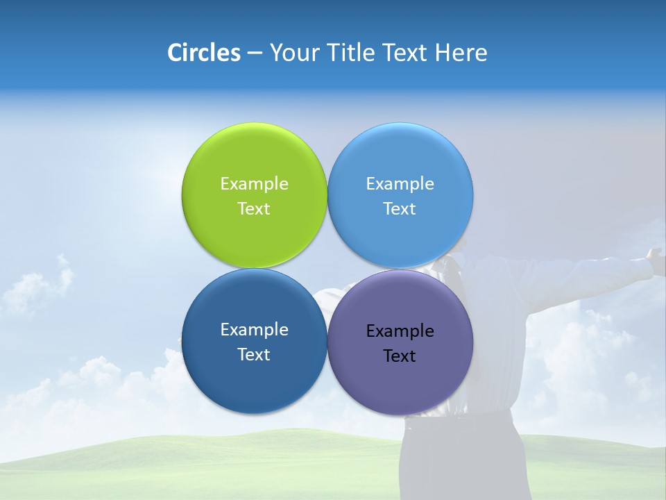 Person Business Blue PowerPoint Template