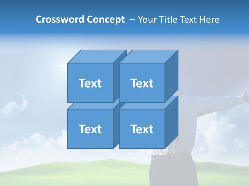 Person Business Blue PowerPoint Template