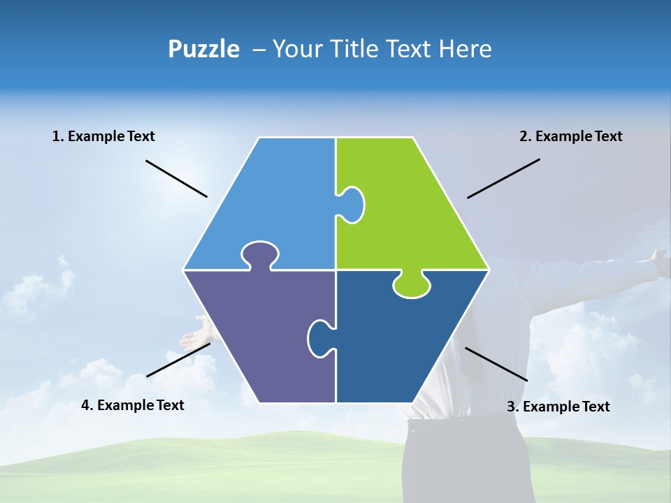 Person Business Blue PowerPoint Template