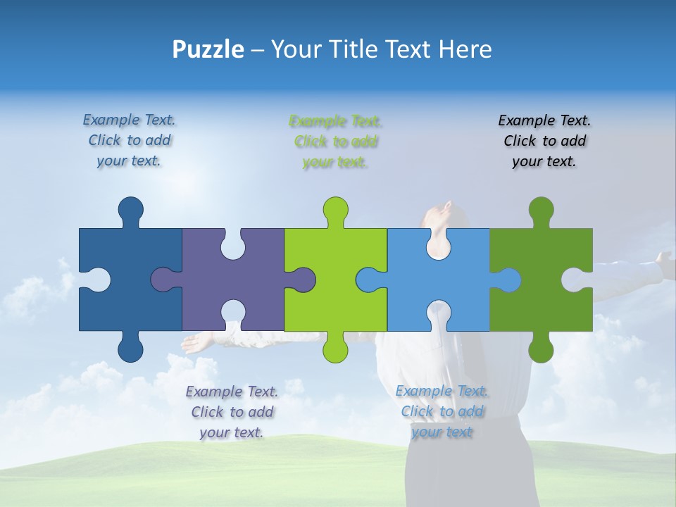 Person Business Blue PowerPoint Template