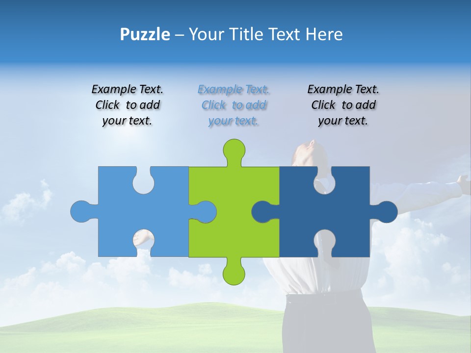 Person Business Blue PowerPoint Template